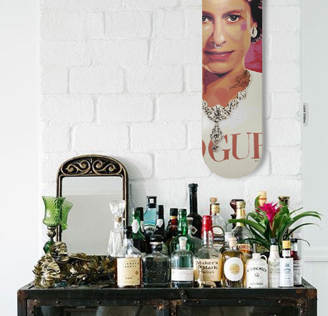 Skateboard Queen Elizabeth II